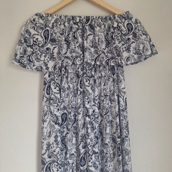 💙 Cotton On Paisley Maxi Lightweight Dress Preppy Boho Size M - Picture 2 of 10